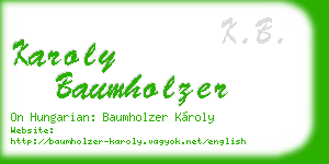 karoly baumholzer business card
